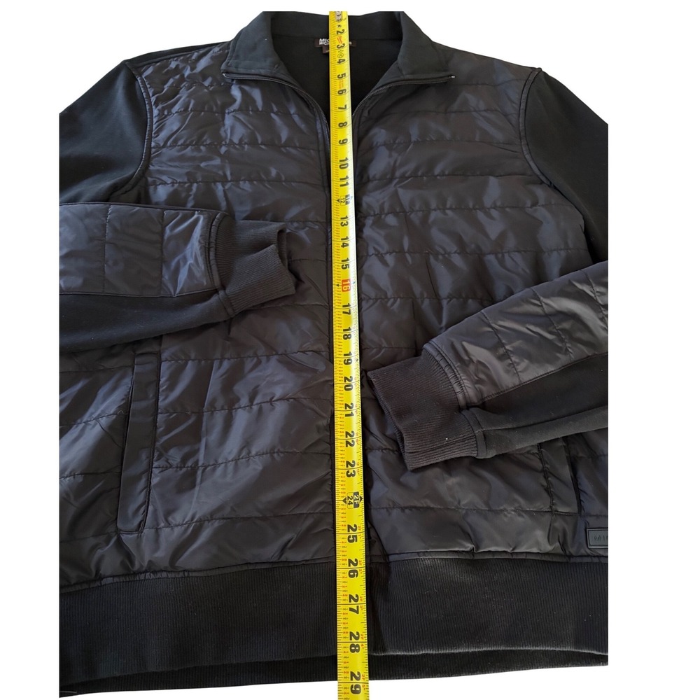 Michael Kors Mens Quilted Puffer Jacket Bomber Style Black Full Zip Size M - Picture 4 of 11